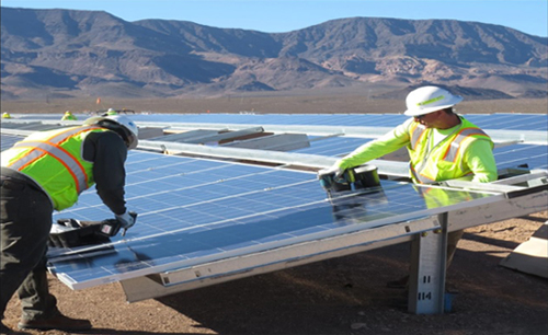 solar power plant installation